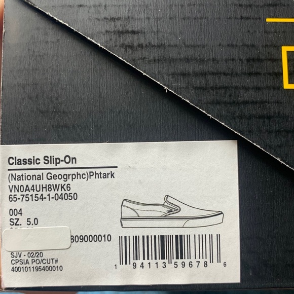 NWT Vans x National Geographic Slip On Sneakers - Picture 9 of 13